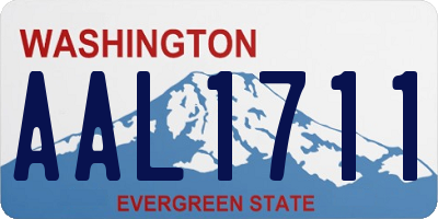 WA license plate AAL1711