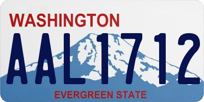 WA license plate AAL1712