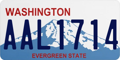 WA license plate AAL1714