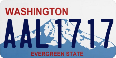 WA license plate AAL1717
