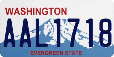 WA license plate AAL1718