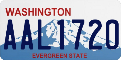 WA license plate AAL1720