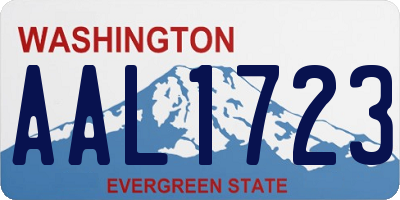 WA license plate AAL1723