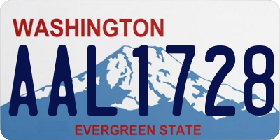 WA license plate AAL1728