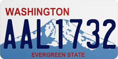 WA license plate AAL1732