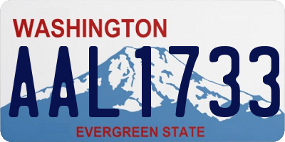 WA license plate AAL1733