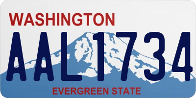 WA license plate AAL1734