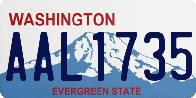 WA license plate AAL1735