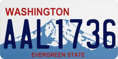 WA license plate AAL1736