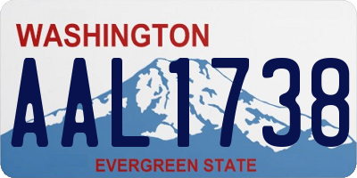 WA license plate AAL1738