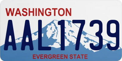 WA license plate AAL1739