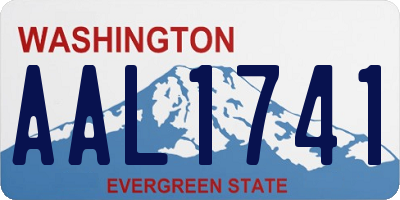 WA license plate AAL1741