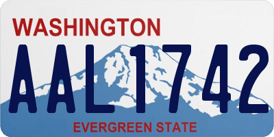 WA license plate AAL1742