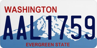 WA license plate AAL1759