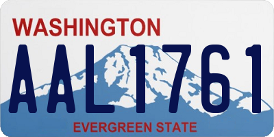 WA license plate AAL1761