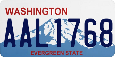 WA license plate AAL1768