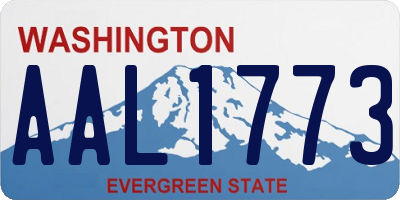 WA license plate AAL1773