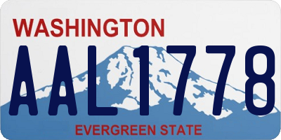 WA license plate AAL1778