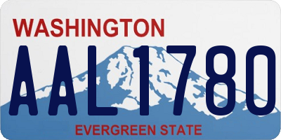 WA license plate AAL1780