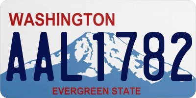 WA license plate AAL1782