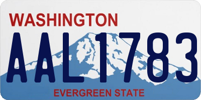 WA license plate AAL1783