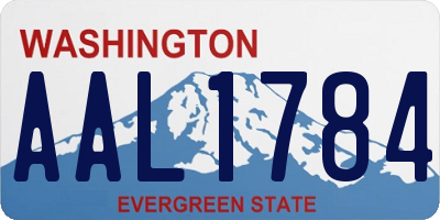 WA license plate AAL1784