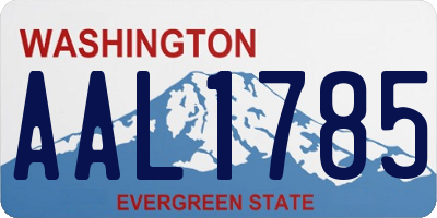 WA license plate AAL1785