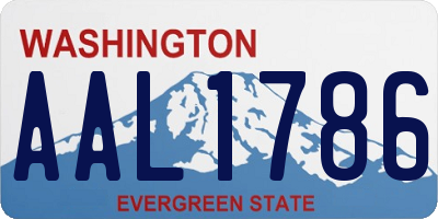 WA license plate AAL1786