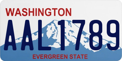 WA license plate AAL1789