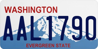 WA license plate AAL1790
