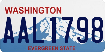 WA license plate AAL1798