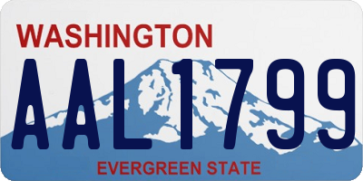 WA license plate AAL1799