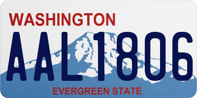 WA license plate AAL1806