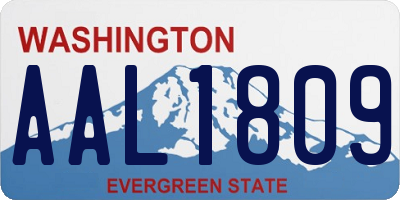 WA license plate AAL1809