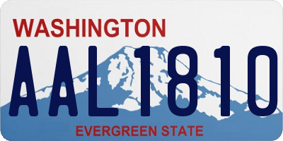 WA license plate AAL1810