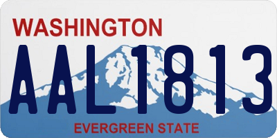 WA license plate AAL1813