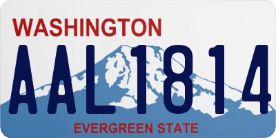 WA license plate AAL1814