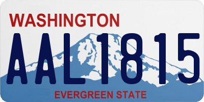 WA license plate AAL1815