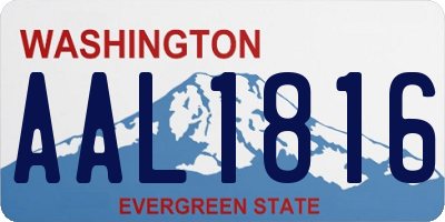 WA license plate AAL1816