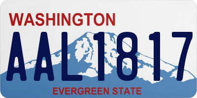 WA license plate AAL1817
