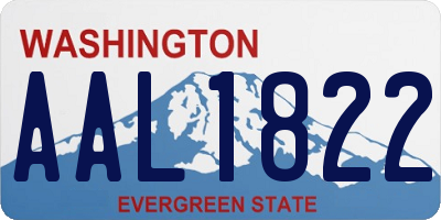 WA license plate AAL1822