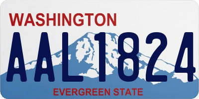 WA license plate AAL1824