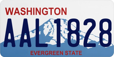 WA license plate AAL1828