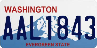 WA license plate AAL1843