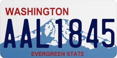 WA license plate AAL1845
