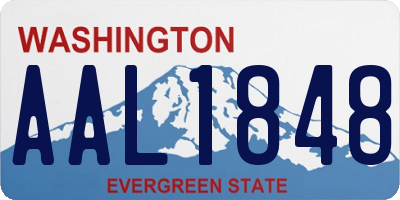 WA license plate AAL1848