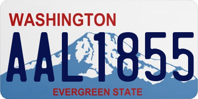 WA license plate AAL1855