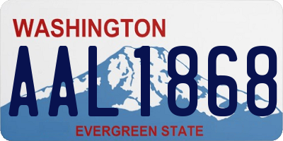 WA license plate AAL1868