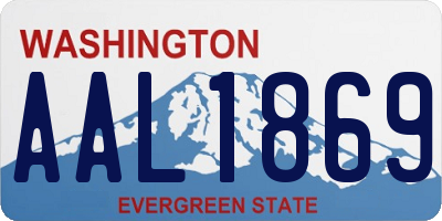 WA license plate AAL1869