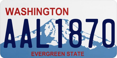 WA license plate AAL1870